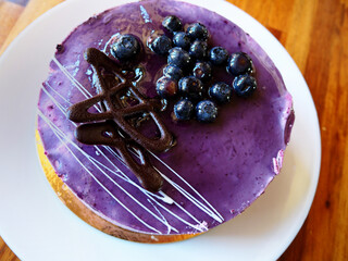 Festive tasty summer bluebrries cake