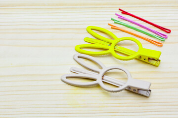 Hair accessories. Woman hair items stylist salon flowers elastic bands bows hoops, accessory for care and clip hairline,