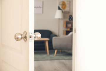 Open door in new apartment