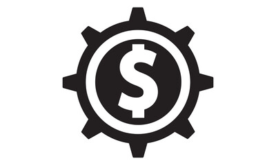 Currency management icon. vector graphics