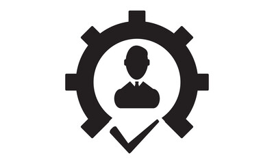 Business specialist management icon. vector graphics