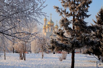 Transfiguration Cathedral. The city of Abakan. The Republic of Khakassia. Russia.