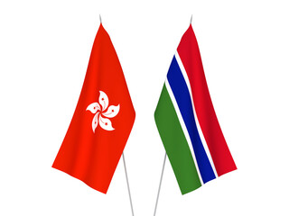 Hong Kong and Republic of Gambia flags