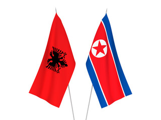 Obraz premium Albania and North Korea flags