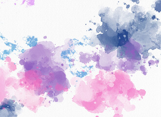 abstract watercolor background with flowers