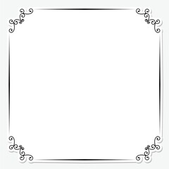Frame decoration border frame isolated on gray background