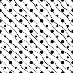Abstract geometric texture. Brush seamless pattern. Black and white background. Repeating contemporary geometric design for wallpaper, prints. Can use for effect overlay. Graphic backdrop. Vector