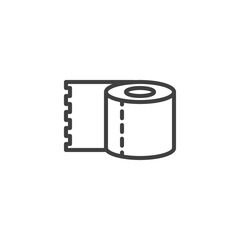 Toilet Paper Roll line icon. linear style sign for mobile concept and web design. Paper towel outline vector icon. Symbol, logo illustration. Vector graphics