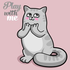 Kawaii Cute Kitten Playing - Stylish Print for Clothes