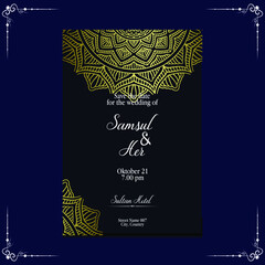 Mandala template with elegant, classic elements. Great for invitation, flyer, menu, brochure, background Premium Vector