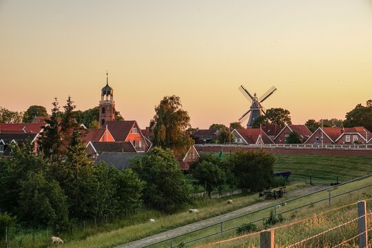 Ditzum am Abendrot