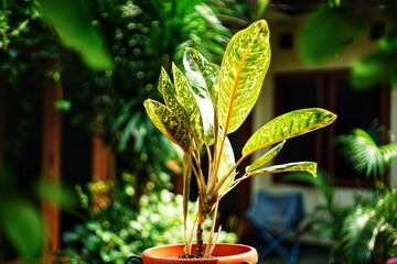 adenium commutatum in a house garden 