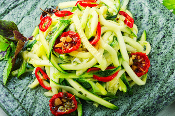 Zucchini vegetable salad