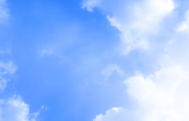 blue sky with beautiful natural white clouds	
