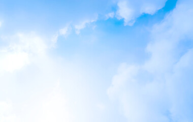 blue sky with beautiful natural white clouds	
