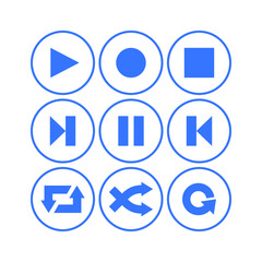 media player icons