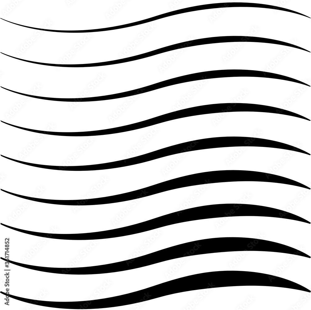 Poster set of curved calligraphic lines strips, ribbon twisting vector, as a road element calligraphy elegantly curved ribbon line