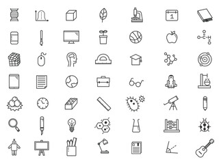 education related icon set