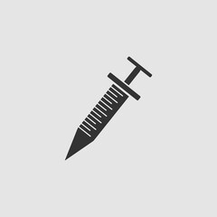 Culinary kitchen syringe icon flat