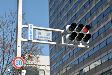 笹島交差点の信号機