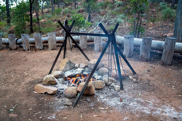 Bush Breakfast CampFire And Outback Resort Guest Seating