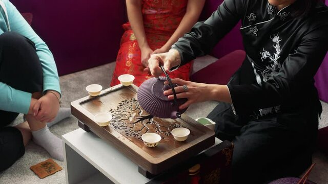 Chinese ceremony of tea drinking