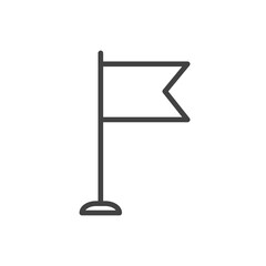 Fototapeta premium Flag outline icon. Vector illustration.