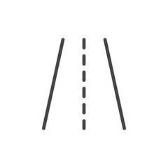 Road outline icon. Vector illustration.