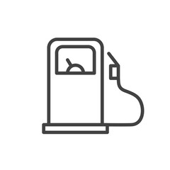 Gas station outline icon. Vector illustration.