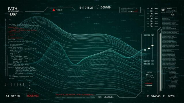 HUD technological background.User interface diagram wave, equaliser.Futuristic digital infographic Sci Fi panel.