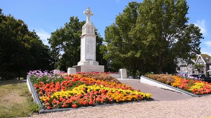 Littlehampton, West Sussex, UK, July 01, 2020. World War 1 memorial for the soldiers who gave their lives, lest we forget.