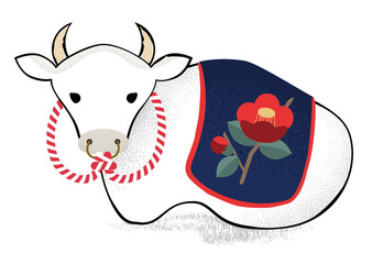 2021年 丑年の年賀状素材