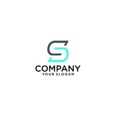 CD or S or SD or DS logo initial letter template design vector