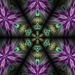 3d effect - abstract hexagon fractal pattern