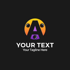 Initial letter A logo vector design template