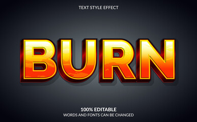 Editable Text Effect, Strong Bold Burn Text Style