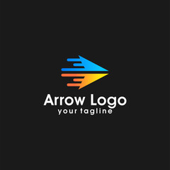 Arrow logo template. Abstract business logo icon design template