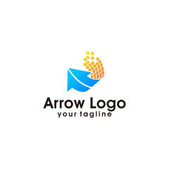 Fototapeta premium Arrow logo template. Abstract business logo icon design template