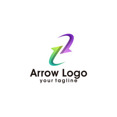 Fototapeta premium Arrow logo template. Abstract business logo icon design template