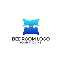 Obraz premium Bed logo template. Bed logo vector