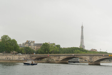 Paris Seine Eiffel tower France