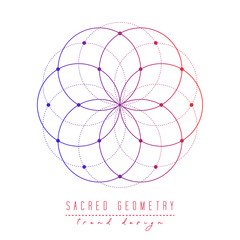 Sacred geometry vector design elements.