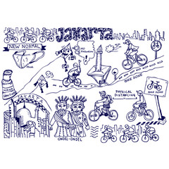 Jakarta, sketch doodle
