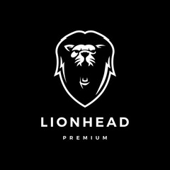 lion head logo vector icon illustration