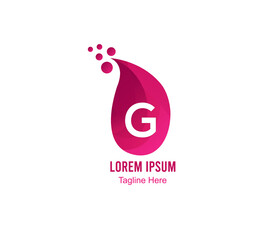 vector illustration of an Red Liquid Logo Letter G design