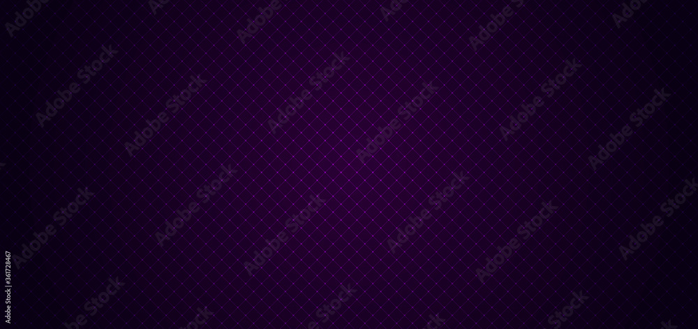 Poster abstract geometric squares pattern design with lines grid on dark purple background and texture