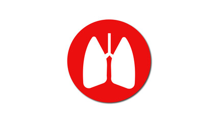 lung icon a design illustration  