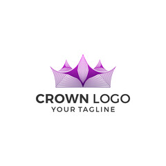 Crown Logo Design Vector Template