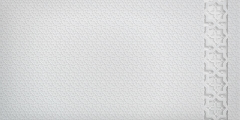 Symmetrical abstract vector background in arabian style made of emboss geometric shapes with shadow.