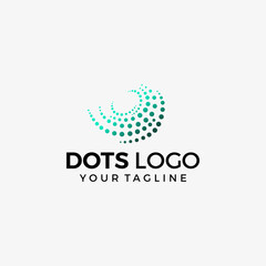 creative dot technology logo vector